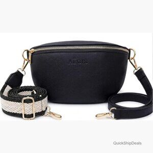Faux Leather RFID Anti Theft Sling Bag, Travel Crossbody Purse